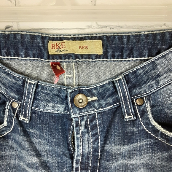 BKE KATE distressed stretch blue jeans size 32 - Picture 5 of 12